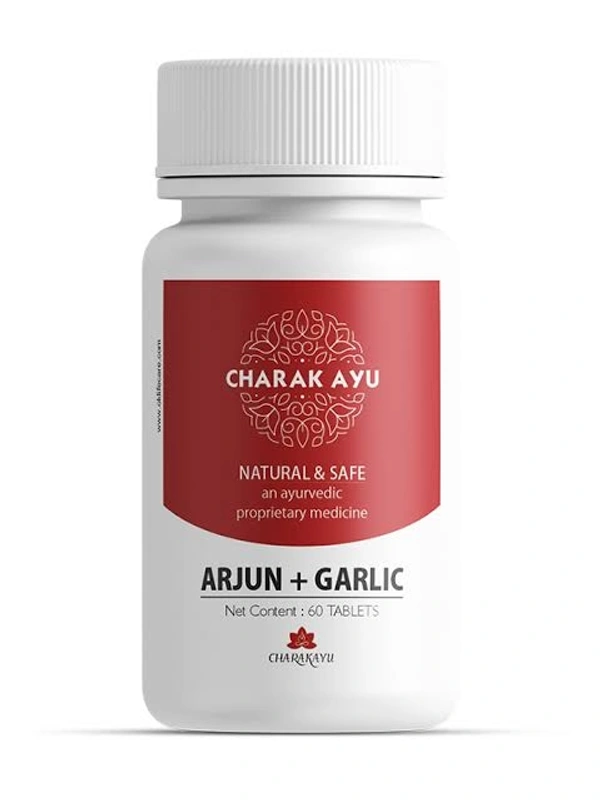 Charakayu Arjun + Garlic 60 Tabs