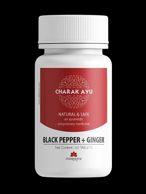 Charakayu Black Pepper + Ginger 60 Tabs