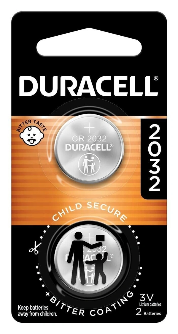 Duracell Specialty CR2032 Lithium Coin Battery 3V – Pack of 2