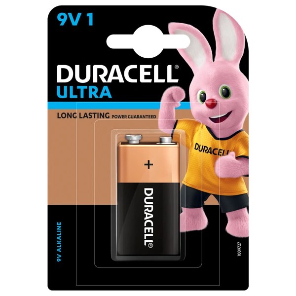 Duracell Ultra 9V Alkaline Battery – Reliable Power for Essential Devices