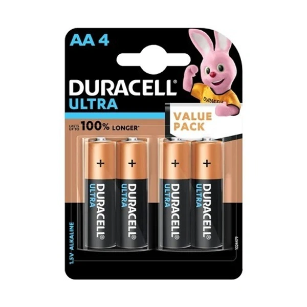 Duracell Ultra AA Alkaline Battery – Long-Lasting & Reliable Power