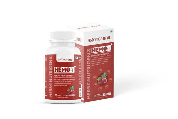 Astoneaone Herbonutrigenx Hemo 14 Multinutrient Iron & Vitamin Supplement with Botanical Extracts – 60 Capsules