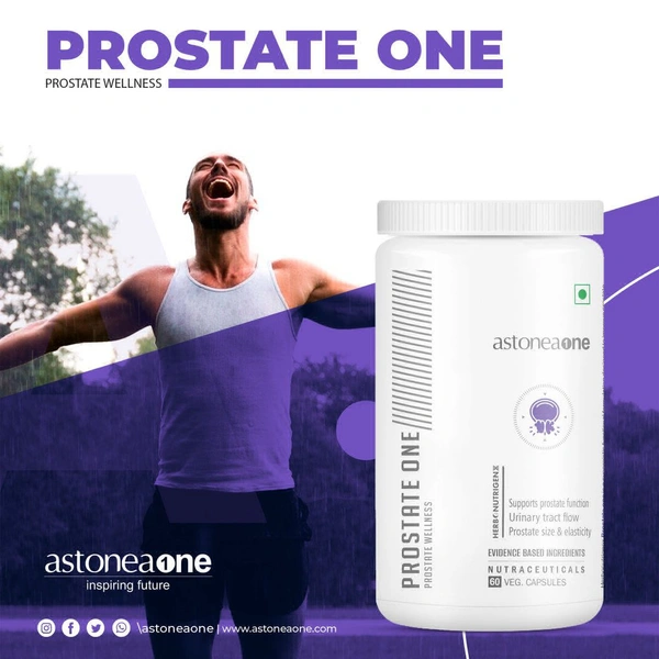 Astoneaone Herbonutrigenx Prostate One Supplement with Beta-Sitosterol, Cranberry & Pumpkin Seed – 60 Capsules