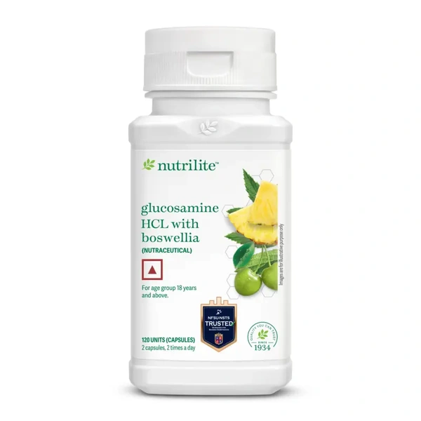 Amway Nutrilite Glucosamine HCL with Boswellia – Joint Support Supplement, 120 Capsules