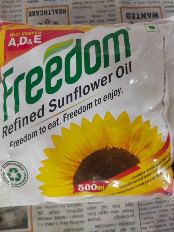 Freedom Refined Sunflower Oil 500 Ml 