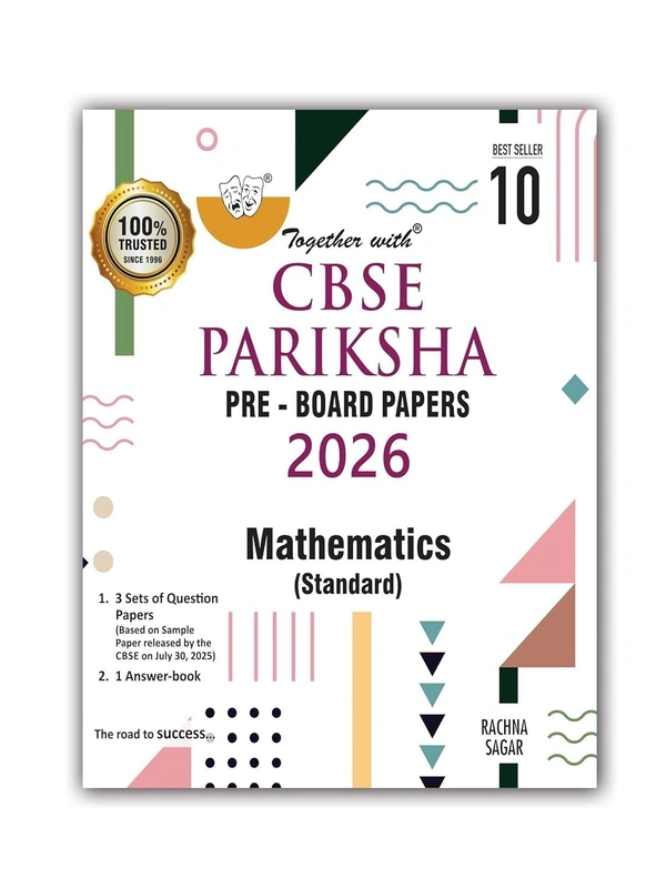 Rachna Sagar Together with Pariksha Pre-Board Papers Mathematics (Standard) | 3 Question Papers + Answer Booklet | Board Examination 2026 - Class 10  CBSE