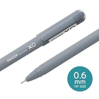 Pentonics Hauser Xo Ball Pen Box Pack | Tip Size 0.7 Mm | Sleek Body & Minimalistic Design | Matt Finish | Solid Body Type | Low Viscosity Ink | Ultra Durable Tip | Black Ink, Set Of 10 Pcs