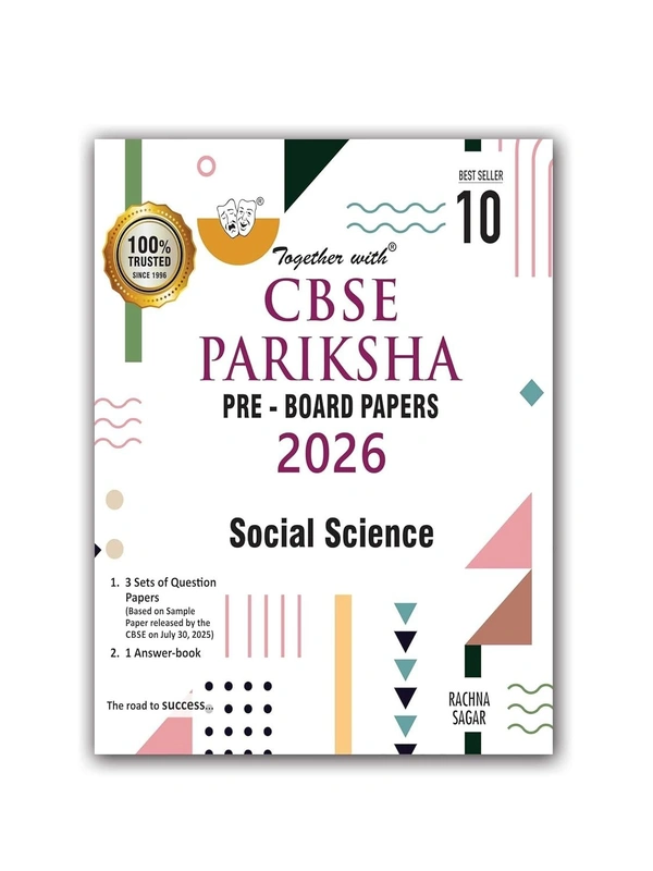 Rachna Sagar Together with Pariksha Pre-Board Papers Social Science | 3 Question Papers + Answer Booklet | Board Examination 2026 - Class 10  CBSE