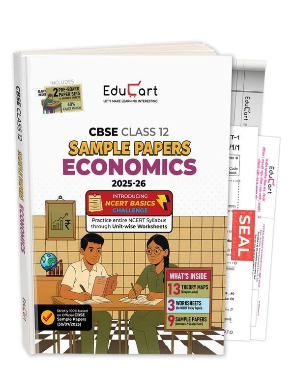 Educart ECONOMICS Sample Papers 2025-26 - Class 12  (Based on Latest CBSE Sample Papers Released, for 2026 Exam)