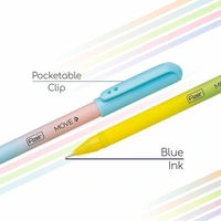 Flair FLAIR Move Fine Tip Ball Pen | Minimalistic & Aesthetic Matt Finish Pastel Body Colors | Effortless Writing With Sleek Clip Design | Blue Ink, Pack Of 10 Pens