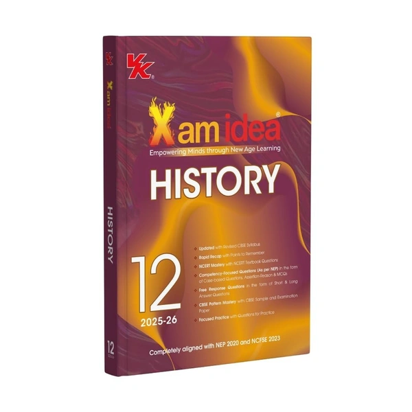 Exam Idea Xam idea HISTORY Class 12 Book | CBSE Board | Crux Notes, Topper’s Answers & Case-Based Practice | Question Bank & Sample Papers | 2025-26 Exam   - Exam Idea editorial Board, English, Paperback