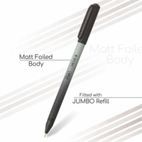 Flair FLAIR Move Fine Tip Ball Pen | Minimalistic & Aesthetic Matt Finish Pastel Body Colors | Effortless Writing With Sleek Clip Design | Black Ink, Pack Of 10 Pens
