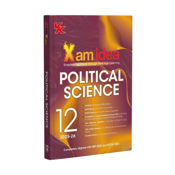 Exam Idea Xam idea POLITICAL SCIENCE Class 12 Book | CBSE Board | Crux Notes, Topper’s Answers & Case-Based Practice | Question Bank & Sample Papers | 2025-26 Exam   - Exam idea Editorial Board, English, Paperback