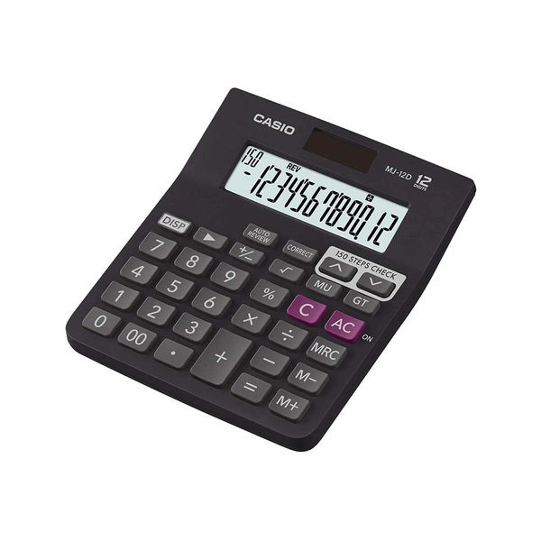 Casio MJ-12D 150 Steps Check and Correct Desktop Financial Calculator - Gray