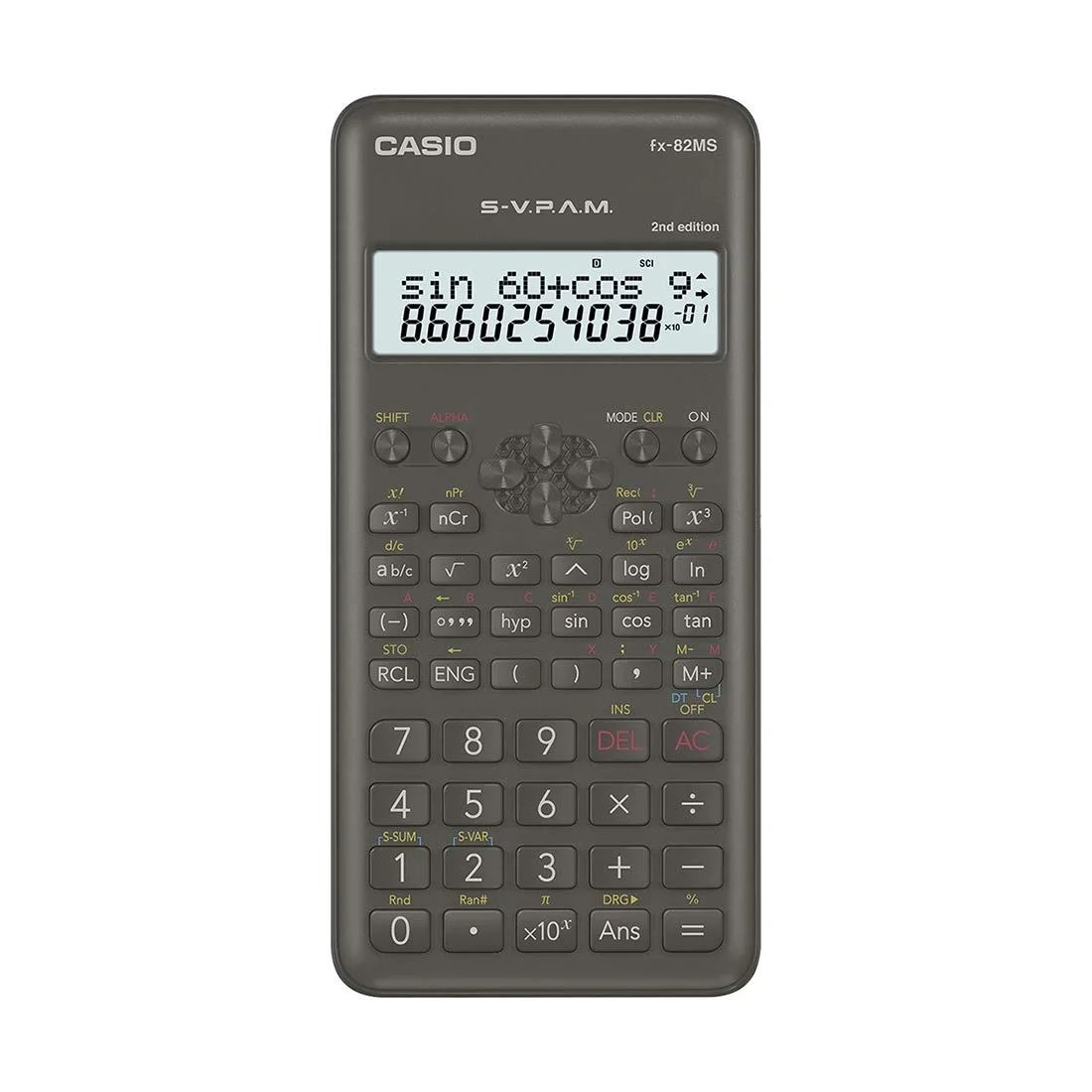 Calcolatrice Scientifica Casio FX-82MS: Nuova In Scatola Con Custodia Rigida. Display A 2 Righe, Ideale Per Scuole Superiori E Universit&agrave;. Classica, Affidabile, Con 240 Funzioni.
