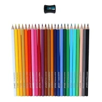 DOMS 24 Shades Color Pencils|Hexagonal Shaped Body For Comfortable Grip|Bright&Playful Colors|Free Sharpner With Each Pack|Non-Toxic&Safe For Childrens|Pack Of 1|Multicolor