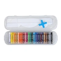 DOMS Doms 25 Shades Oil Pastel With Case|Smooth Color Intermixing For Better Effect|Bright&Intense Colors|Free Scrapping Tool|Non-Toxic&Safe For Childrens|Pack Of 1|Multicolor