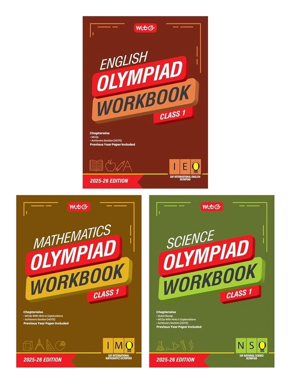 MTG NSO, IMO, IEO Workbook - MCQs, Previous Years Solved Paper and Achievers Section - SOF Olympiad Preparation Books [For 2024-2025 Exam] - Class 1