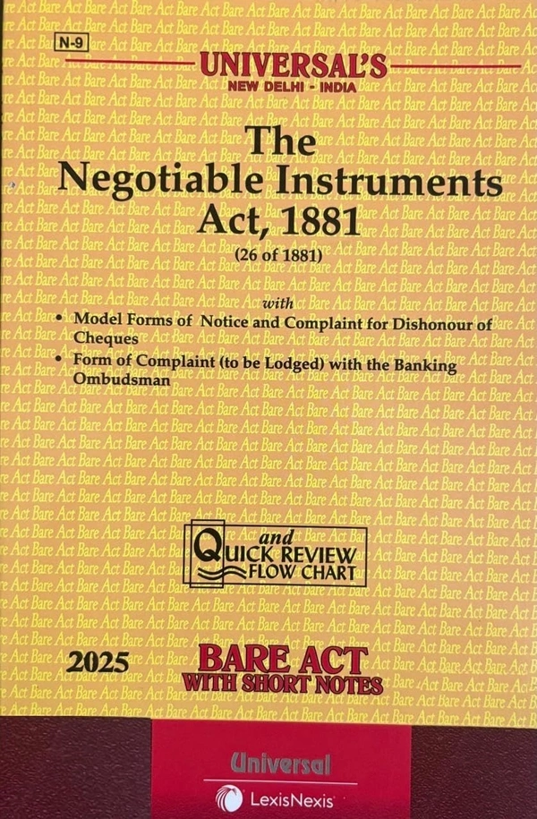 Universal's The Negotiable Instruments Act, 1881 - Bare Act Latest Edition [2025]