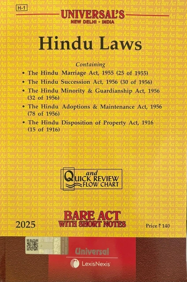 Universal's Hindu Laws - Bare Act Latest Edition [2025]
