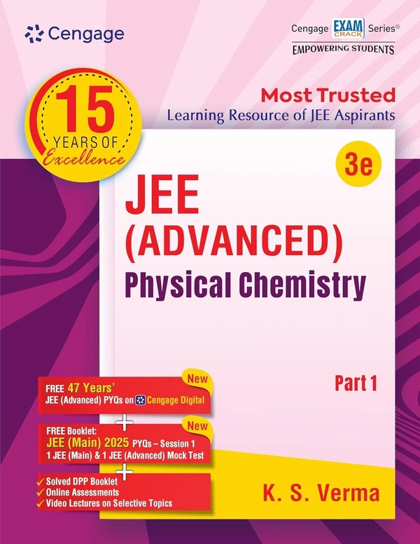 Cengage JEE Advanced Physical Chemistry: Part 1 with Free Online Assessments and Digital Content (Concept videos and Solution videos) - For 2026 Exams