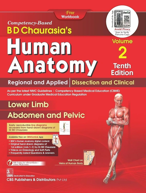 BD Chaurasia's Human Anatomy 10th Edition (Set of 4 Volumes) [2025]