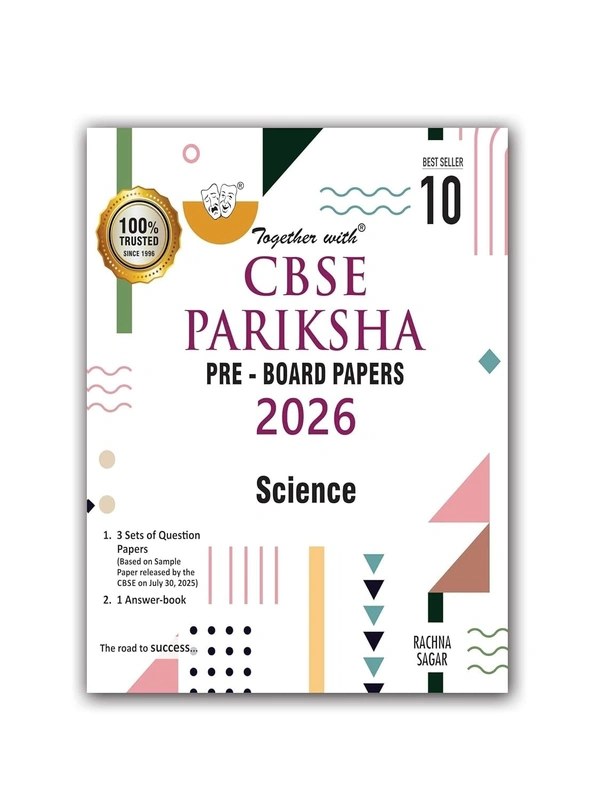 Rachna Sagar Together with Pariksha Pre-Board Papers Science | 3 Question Papers + Answer Booklet | Board Examination 2026 - Class 10  CBSE