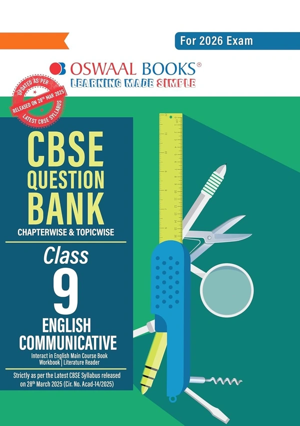 Oswal Oswaal ENGLISH COMMUNICATIVE - Question Bank, Chapterwise & Topicwise Solved papers [2025-26] - Class 9 - Oswaal Editorial Board, English, Paperback