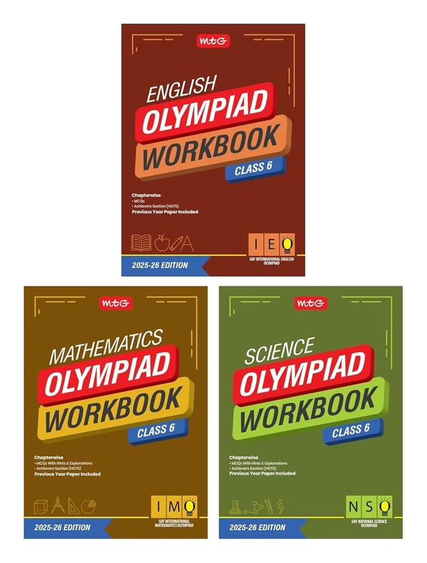 MTG NSO, IMO, IEO Workbook - MCQs, Previous Years Solved Paper and Achievers Section - SOF Olympiad Preparation Books [For 2025-2026 Exam] - Class 6