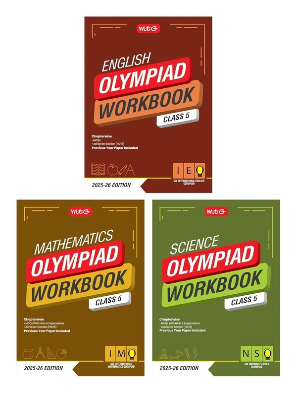 MTG NSO, IMO, IEO Workbook - MCQs, Previous Years Solved Paper and Achievers Section - SOF Olympiad Preparation Books [For 2025-2026 Exam] - Class 5