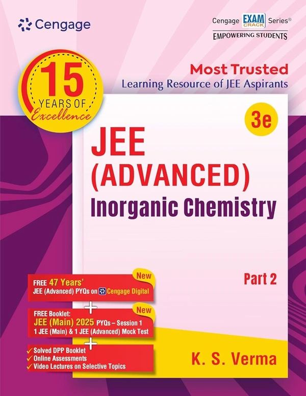 Cengage JEE Advanced Inorganic Chemistry: Part 2 with Free Online Assessments and Digital Content (Concept videos and Solution videos) - For 2026 Exams