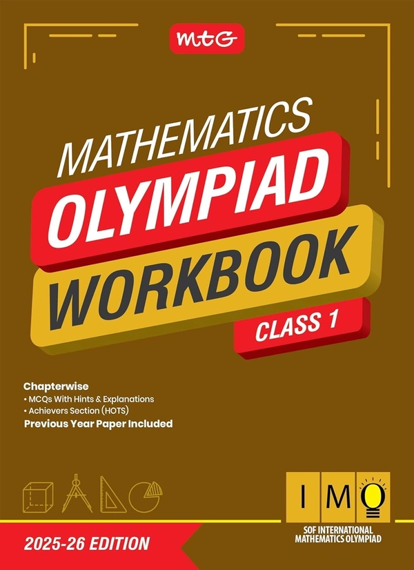 MTG International Mathematics Olympiad (IMO) Workbook - MCQs, Previous Years Solved Paper and Achievers Section - Preparation Books [For 2025-2026 Exam] - Class 1