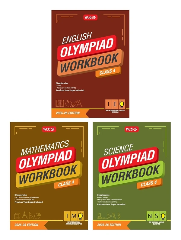 MTG NSO, IMO, IEO Workbook - MCQs, Previous Years Solved Paper and Achievers Section - SOF Olympiad Preparation Books [For 2025-2026 Exam] - Class 4