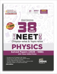 Disha Errorless 38 Years PHYSICS, CHEMISTRY, BIOLOGY - NTA NEET (UG) Chapter-wise & Topic-wise PYQ (2025 - 1988) Book 20th Edition | Solved Papers | New NCERT Syllabus | Value Added Notes - For 2026 Exams