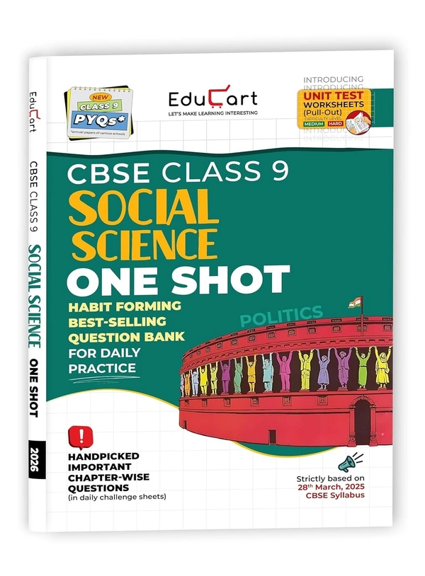 Educart SOCIAL SCIENCE One Shot Question Bank (for 2026 Exams) -  Class 9