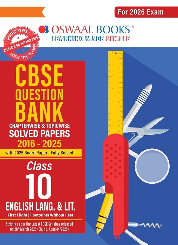 Oswal Oswaal ENGLISH LANG. & LITERATURE - Question Bank, Chapterwise & Topicwise Solved papers [2025-26] - Class 10 - English, Paperback
