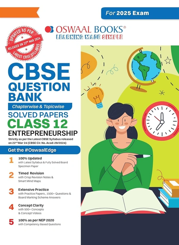 Oswaal ENTREPRENEURSHIP Question Bank Chapterwise and Topicwise Solved Papers [2024-25] - Class 12 - Oswaal Editorial Board, English, Paperback