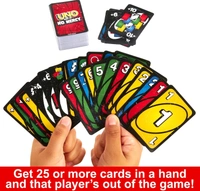 Mattel UNO Show ‘em No Mercy Card Game for Kids, Adults & Family Parties and Travel with Extra Cards, Special Rules and Tougher Penalties (Multicolour)