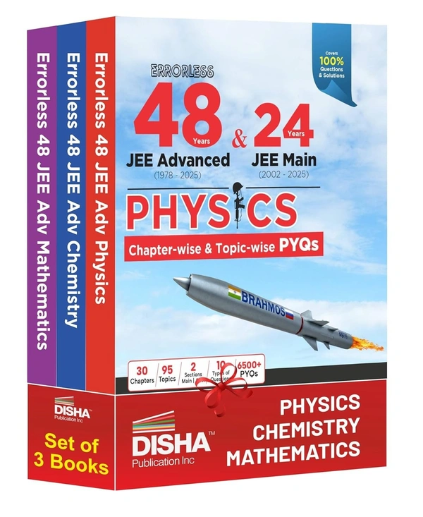 Disha Errorless PHYSICS 48 Years Chapter-wise & Topic-wise JEE Advanced (1978 - 2025) & 24 Years JEE Main (2002 - 2025) Solved Papers 21st Edition | Solved Papers Question Bank in NCERT Flow - For 2026 Exams