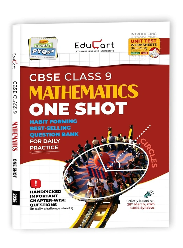 Educart MATHEMATICS One Shot Question Bank (for 2025 Exam) -  Class 9
