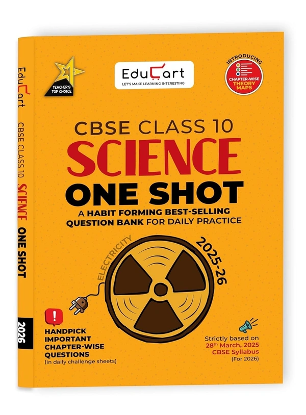 Educart SCIENCE One Shot Question Bank based on new syllabus (for 2026 Exams) -  Class 10