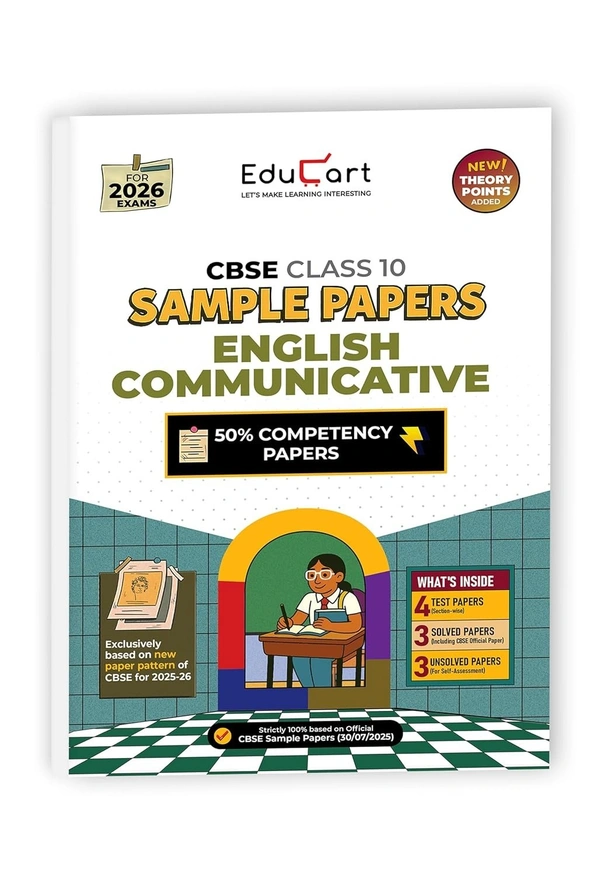 Educart ENGLISH (Communicative) Sample Papers 2025-26 - Class 10  (Introducing exclusive step-by-step new practice concept on 2026 pattern)