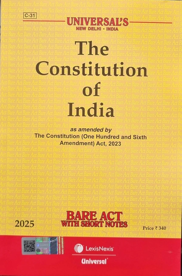 Universal's The Constitution of India, Bare Act with Short Notes [2025]