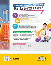 Arihant CHEMISTRY Chapterwise-Question Bank (2025 – 2016) | Latest Syllabus | Includes Solved Papers, Sample Papers, and CBSE Marking Scheme - Class 12 [For 2026 Exam]