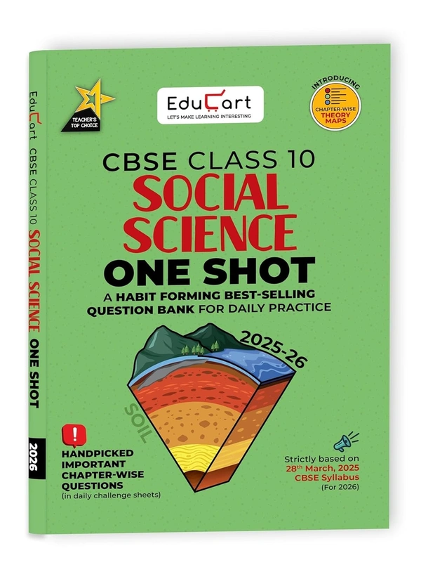 Educart SOCIAL SCIENCE One Shot Question Bank based on new syllabus (for 2026 Exams) -  Class 10