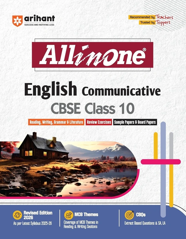 Arihant All In One - English Communicative | Mind map in each chapter | Clear & Concise Theory | Intext & Chapter Exercises | Sample Question Papers [2025-26] - Class 10