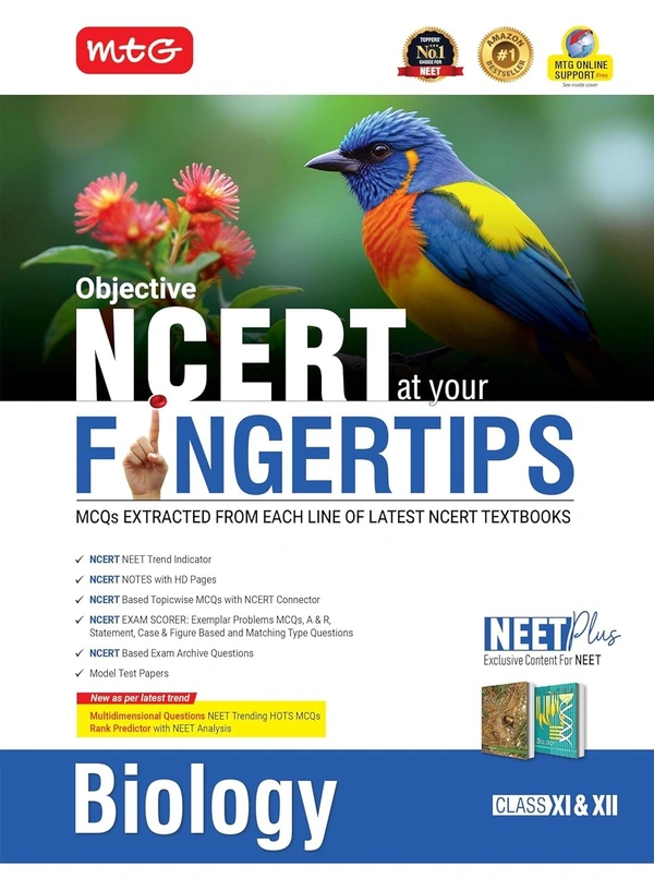 MTG BIOLOGY Objective NCERT at your FINGERTIPS - NCERT NEET Trend Indicator, Notes with HD Pages, Exam Archive & MCQs | NEET Books (Based on NCERT Latest Pattern for 2026 Exam)
