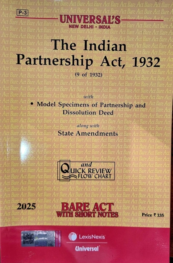 Universal's The Partnership Act, 1932 - Bare Act Latest Edition [2025]