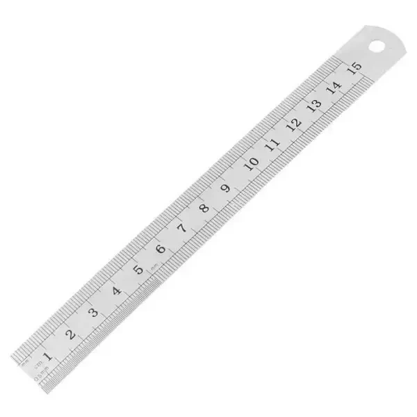 Generic Stainless Steel Scale Ruler 15 Cm | Permanent Etched Graduations - 2