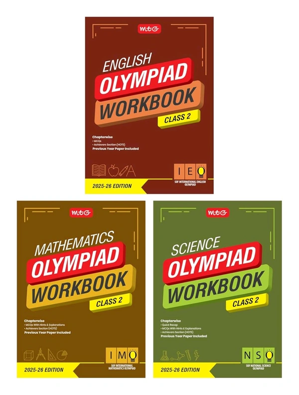 MTG IMO, NSO, IEO Workbook - MCQs, Previous Years Solved Paper and Achievers Section - SOF Olympiad Preparation Books [For 2025-2026 Exam] - Class 2